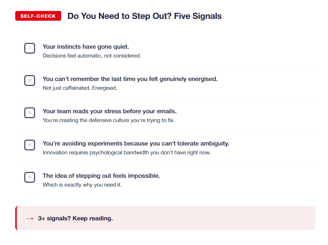 5 signals you need to step out
