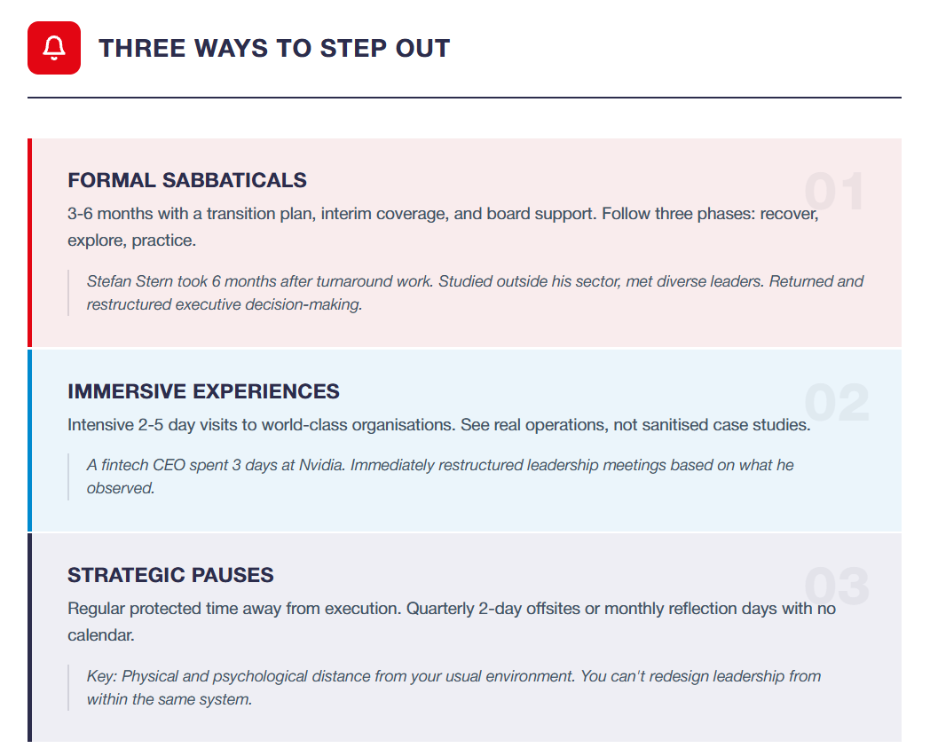 three ways to step out