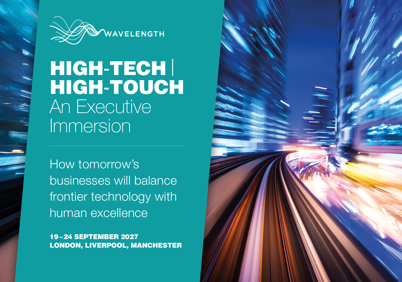 High-Tech High-Touch 2027 brochure cover